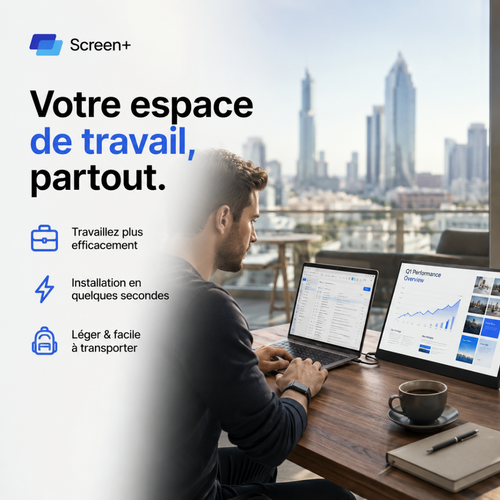 Screen+ Duo 14 — Écran portable 14″ 1920 × 1200, USB-C & HDMI