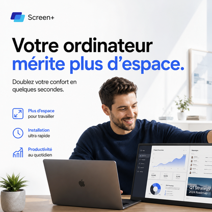 Screen+ Duo 14 — Écran portable 14″ 1920 × 1200, USB-C & HDMI